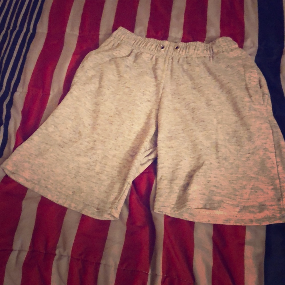 Grey sweatpants shorts